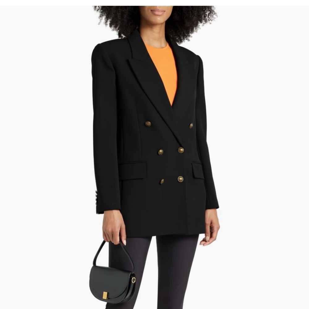 Frame Black Double-Breasted Blazer